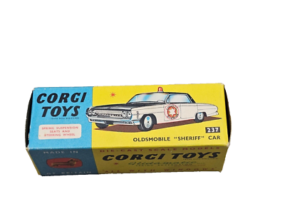Vintage 60's Original Corgi Toys #237 Oldsmobile County Sheriff