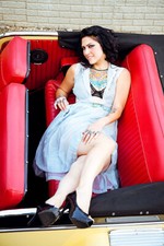 Danielle Colby lying In The Car 8x10 Picture Celebrity Print