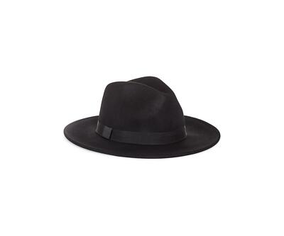Aqua 289563 Weekend Felted Wool Fedora Size One Size Black