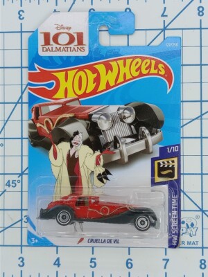 2018 HOT WHEELS Screen Time 101 DALMATIANS CRUELLA DE VIL Disney Film Sealed