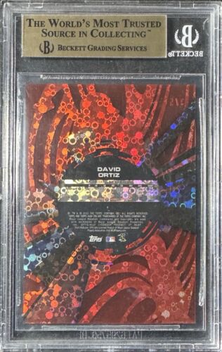 Diffracteur David Ortiz 2015 Topps High Tek rouge / 5 orbites BGS 9,5 lame rare SSP - Photo 2 sur 3