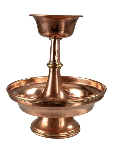 Serkyem für Angebote Buddhistisches - 15 CM Kupfer - Objet Ritual Tibetisch -