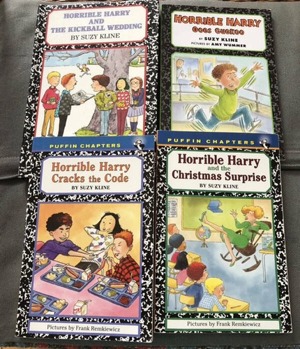 Horrible Harry by Suzy Kline 4 Chapter Bks Cuckoo,Code, Christmas, Kickball Gr 2 - Imagen 1 de 3