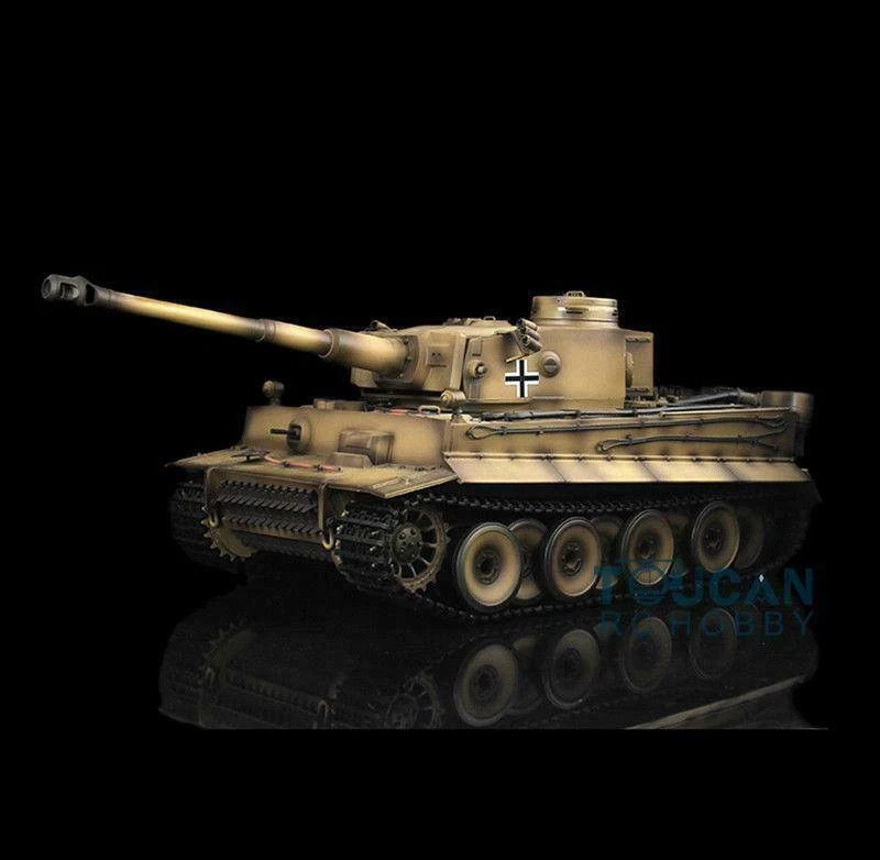 1/16 Henglong 7.0 Plastic Tiger I 3818 IR BB RTR Main Battle RC Tank Smog Lights - Image 2 of 4