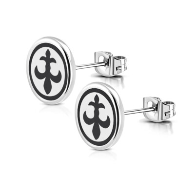 Orecchini cuore satinati 16x17 mm in acciaio inox 316L dorato x2