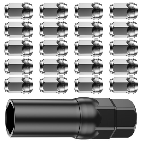 20Pcs Car Wheel Lug Nuts 12mm Cold Forged Steel Black Thread Wheel Lug SR - Picture 20 of 22