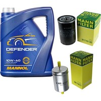 MANN-FILTER Inspektionspaket 5L Mannol Defender 10W-40 FüR Audi A4 Avant 2.0
