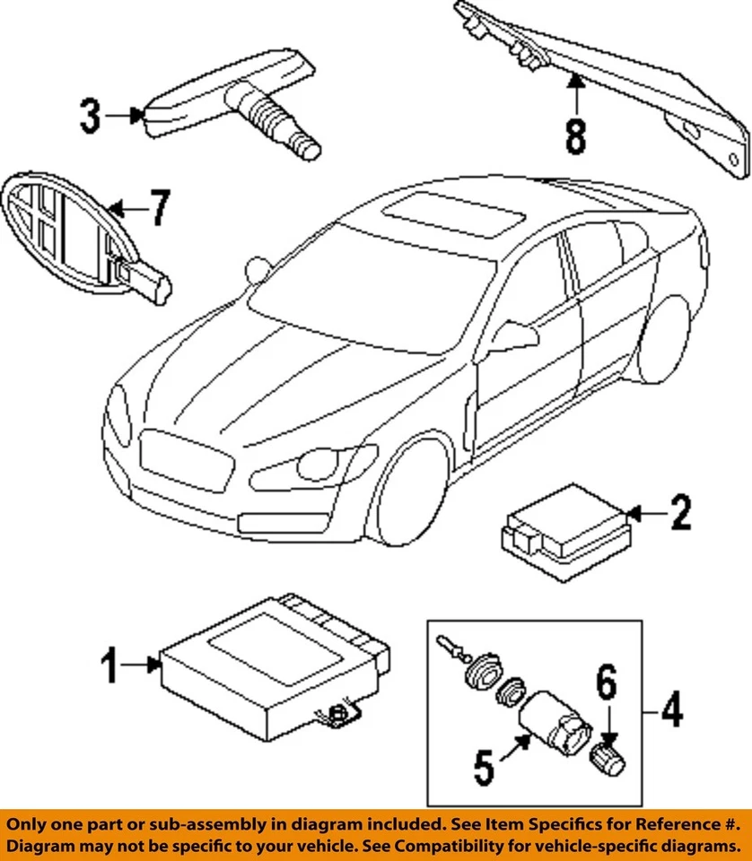 Sistema de monitoreo de presión de neumáticos usado (TPMS) modo de control se adapta a: Jaguar Xf Sus 2010 Foto 3 de 4