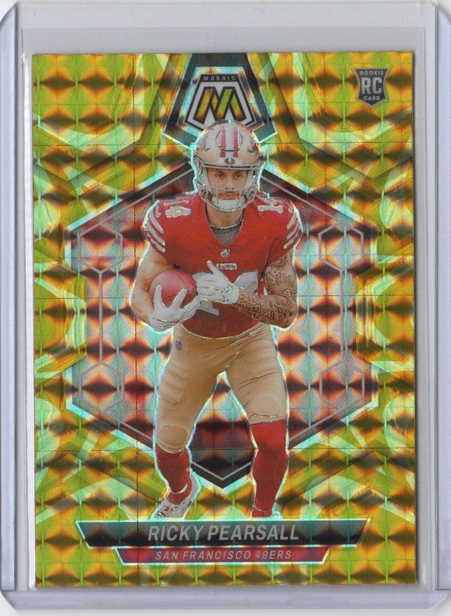 2024 Panini Mosaic #331 Ricky Pearsall Mosaic Reactive Yellow Rookie RC