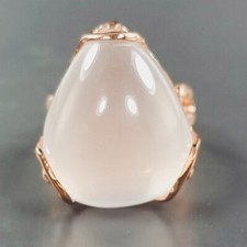 Natural Rose Quartz Ring 925 Sterling Silver Size 8 /B-R2122