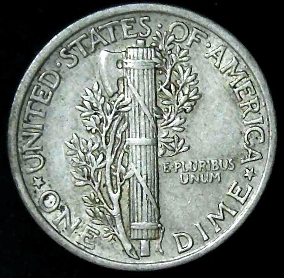 1941-P 10C Mercury Dime AU 90% Silver 23ooc0608-1 - Image 2 of 2