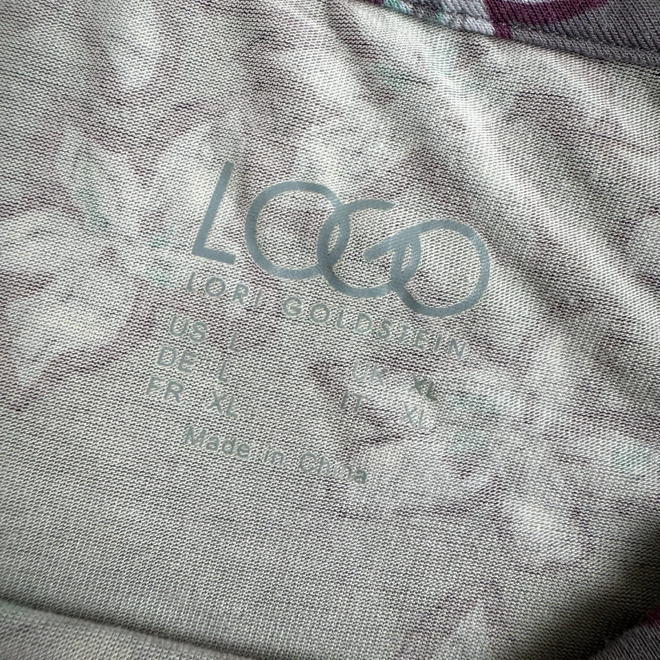 Logo Lori Goldstein Mujer Top Talla L Floral Fluido Túnica Bolsillos Lagenlook Rayón Foto 3 de 4