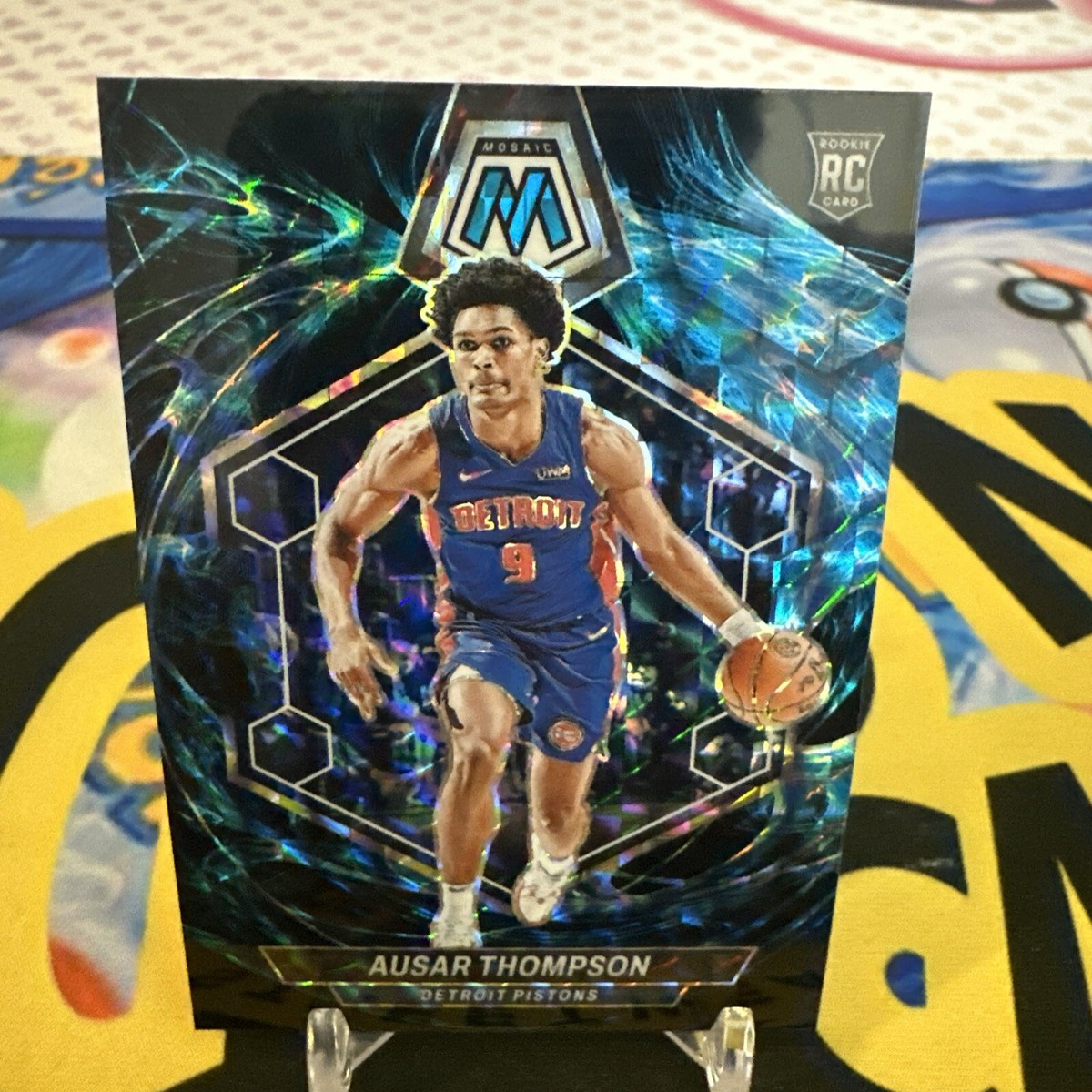 23-24 Mosaic Ausar Thompson Rookie Genesis CASE HIT PISTONS