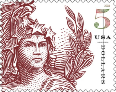 Scott #5297 Statue of Freedom $5 (Single) 2018 Mint NH