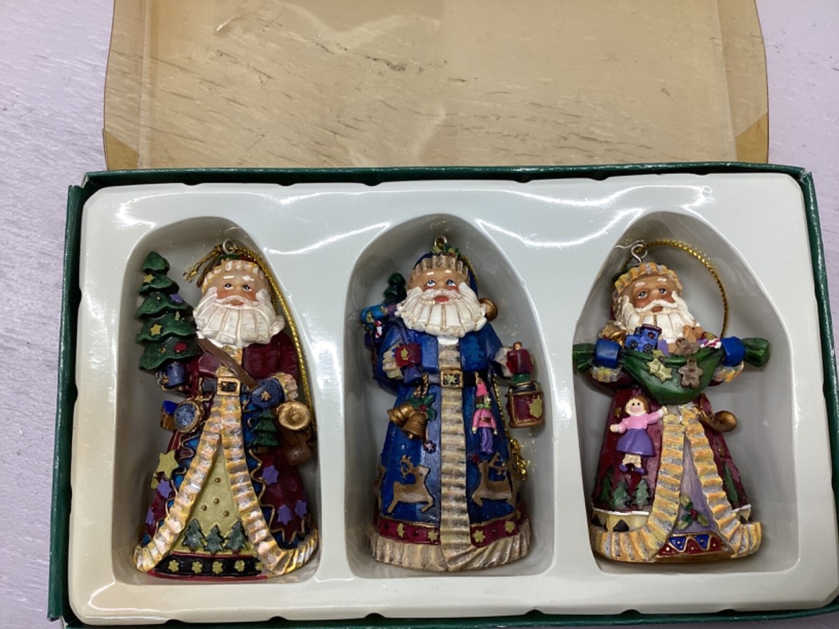 Set 3 Kurt Adler Vintage Santa Christmas Ornaments 3.5” | eBay display picture 1