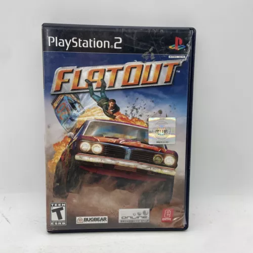 FlatOut 2005 PS2 Playstaion 2 Complete W/ Manual Tested CIB