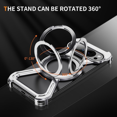 Metal Frame Magnetic Ring Stand Phone Case Cover For Google Pixel 9 Pro XL/9 Pro - 第 32/45 張圖片