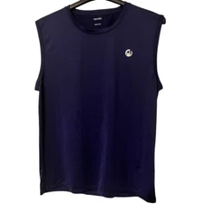 MOTEEPI Mens Muscle Shirts Workout Athletic Gym Tank Top Quick Dry Navy Blue L
