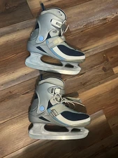 Velocity DBX Ice Skates Gray/White Womens Size 10 
