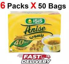 Isis Egyptian Anise Herbal Organic All Natural ايزيس ينسون ( 6 Packs X 50 Bags)