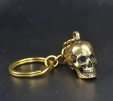Keychain "Skull" made of brass