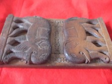 An old Indian style Wooden Elephant Flap Frame of unknown date or purpose