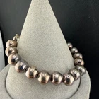 Vintage Silpada Sterling Silver Bead Bracelet 925 Patina Round Ball Women 6.5in
