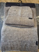 Ben Sherman Hat And Scarf Set. Beige In Colour. Brand New. One Size