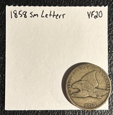 Beautiful Rare 1858 Flying Eagle Small Letters VF Only 4,500 Survival!