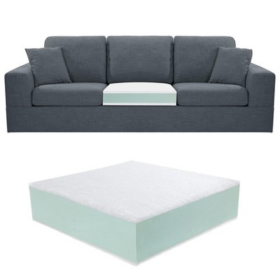 Extra Thickness 3 Layer Couch Cushion Replacement, 22''x22''x6'' Sofa Cushions R