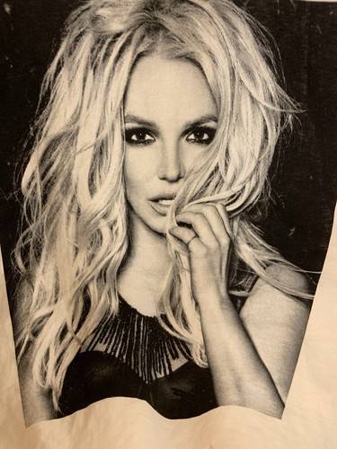 New Britany Spears De stressed T-shirt,Size Large, SS, White W/ Screenprinting - Picture 2 of 7