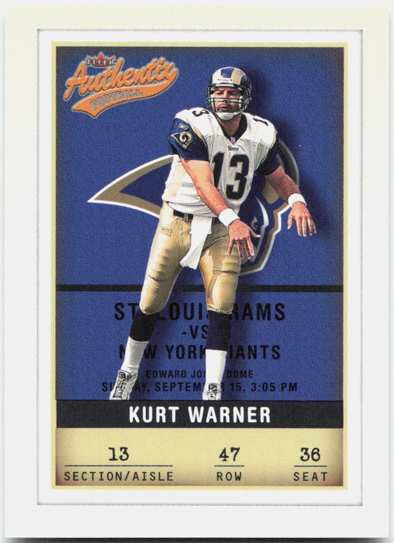 2002 Fleer Authentix #47 Kurt Warner