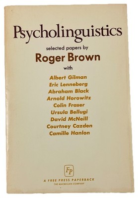 Psycholinguistics Roger Brown 1972 1st Free Press Paperback Language Development
