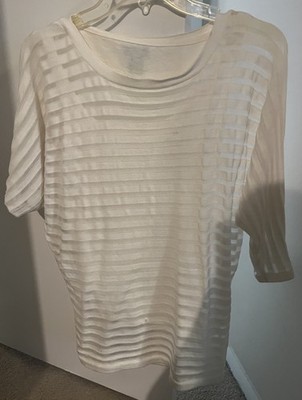 Neiman Marcus Two Layer Cream Sweater  XS