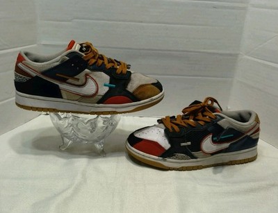 Nike Dunk Low Scrap Black Grey  University Shoes For Men, Size  # 9 US