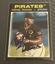 2020 Topps Heritage Minor League Edition Tahnaj Thomas #35 Signed Autograph