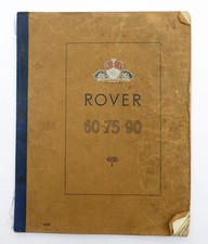 Rover 60, 75, 90 Saloon Owners Instruction Manual, 4038, Rover No 4038, TP/167/