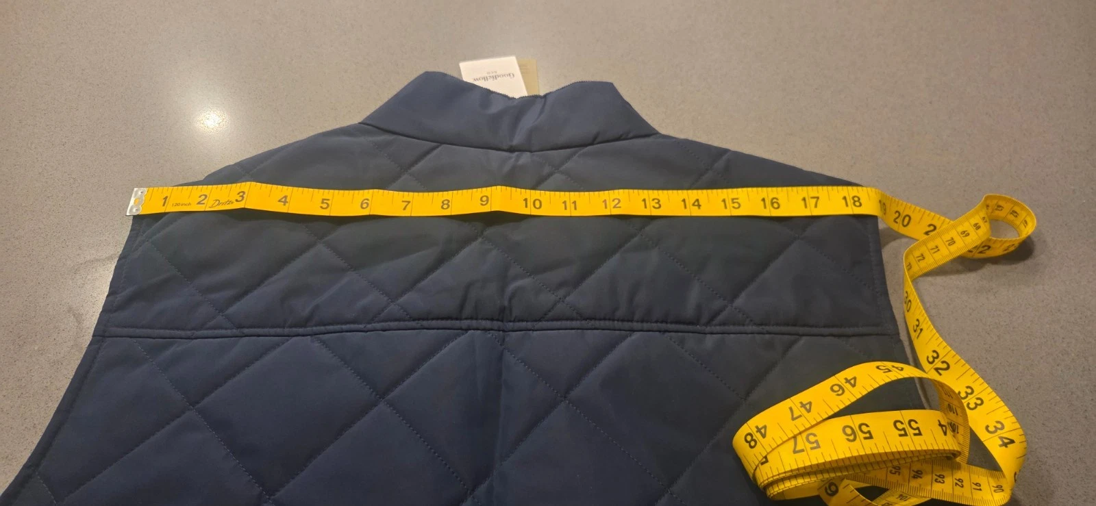 Goodfellow & Co Men's Quilted Navy Blue Zip Up Puffer Vest With Side Pockets XL image 5