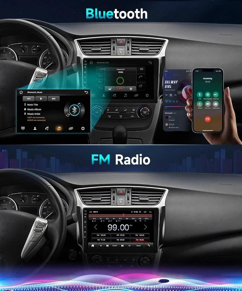 Hi-Fi Android Car Stereo with Wireless Carplay Android Auto for Nissan Sentra Sy - Image 4 of 4