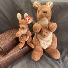 Ty Beanie Baby 1996 Pouch Kangaroo W/tags And Pouch Beanie Buddy Ready to Love