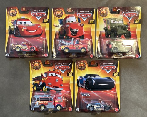 2025 Disney Pixar Cars (5) - Race & Rescue RED, SARGE, MATER, LIGHTNING, JACKSON