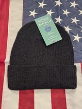 Cuffia zuccotto di lana militare US NAVY nera originale americana