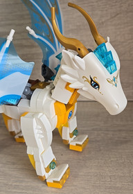 LEGO Elves 41179 Queen Dragon Figure White/Gold w/ Blue Pattern Wings, manual