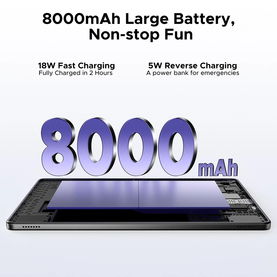 DOOGEE Tab G6+ Android 16 Tablet 11Inch 32GB+256GB 8000mAh Gemini AI Widevine L1 - Image 4 of 4