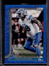 2025 Topps Chrome Tate Ratledge Rookie RC Blue Wave Refractor #/150 Lions