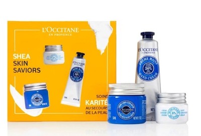 L'Occitane En Provence Shea Skin Saviours 3 pc Gift Set BNIB