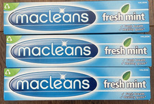 3 x Macleans Toothpaste Fresh Mint 100ml / free P&P 31.50 per litre