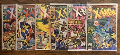 Uncanny X-Men 123-128 Set UK Pence Variants Byrne High Grade Phoenix Proteus