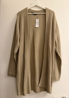 YOURS Beige Knit Open Cardigan Size UK 18-20