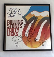 Rolling Stones Signed 2003 40 Licks Framed Booklet Album Tour Book ACOA